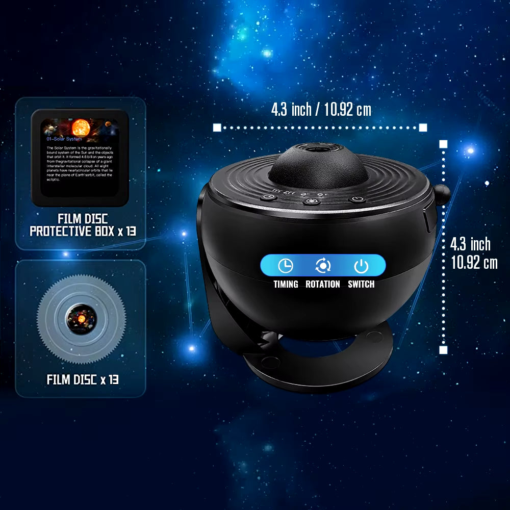 Ultimate 13-in-1 Galaxy Star Projector - Transform Your Bedroom with Stunning Aurora & Planetarium Night Lights for All Ages!