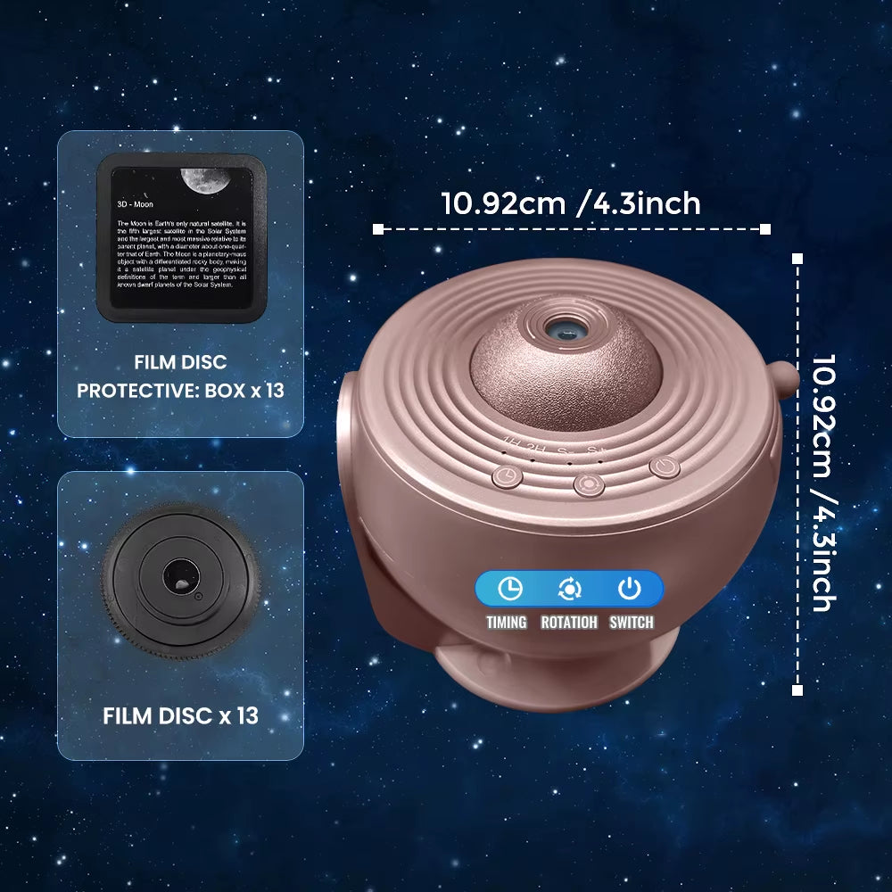 Ultimate 13-in-1 Galaxy Star Projector - Transform Your Bedroom with Stunning Aurora & Planetarium Night Lights for All Ages!