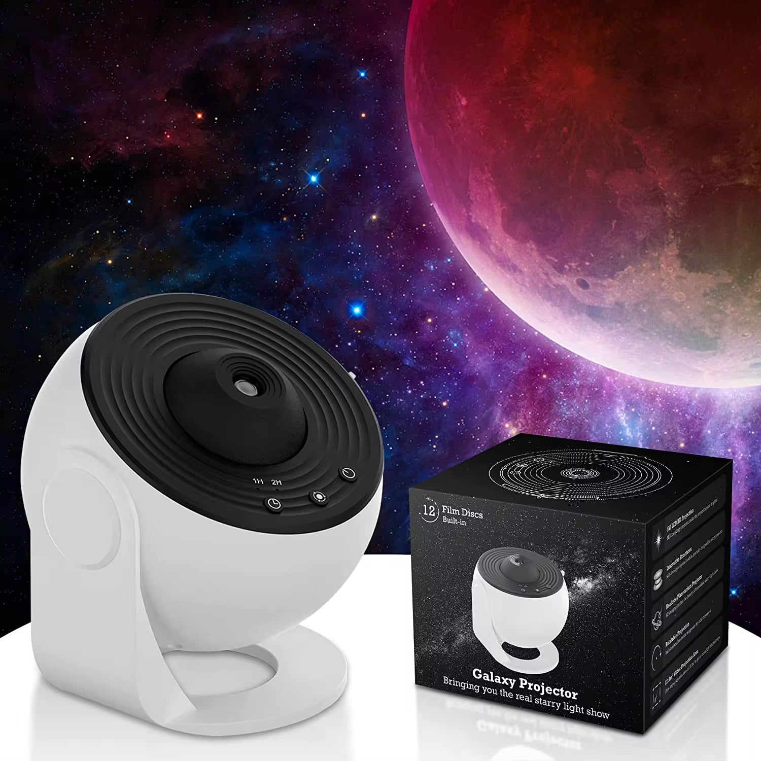 Ultimate 13-in-1 Galaxy Star Projector - Transform Your Bedroom with Stunning Aurora & Planetarium Night Lights for All Ages!