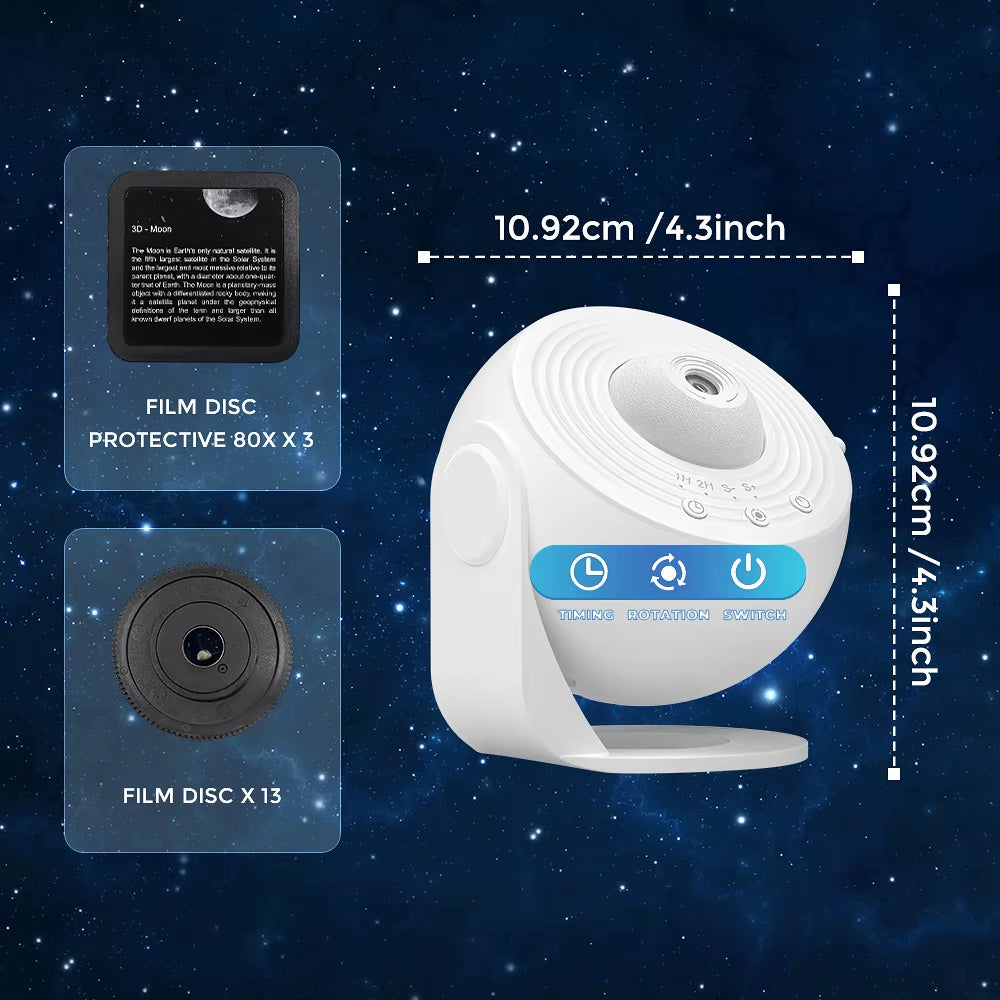 Ultimate 13-in-1 Galaxy Star Projector - Transform Your Bedroom with Stunning Aurora & Planetarium Night Lights for All Ages!